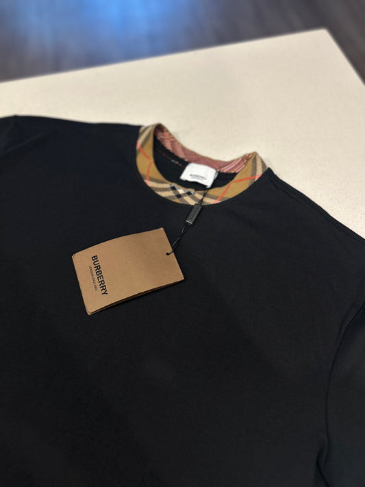 Black Burberry Collar T-Shirt