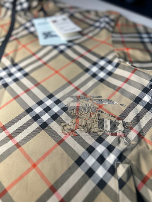 Burberry reversible check hooded jacket medium