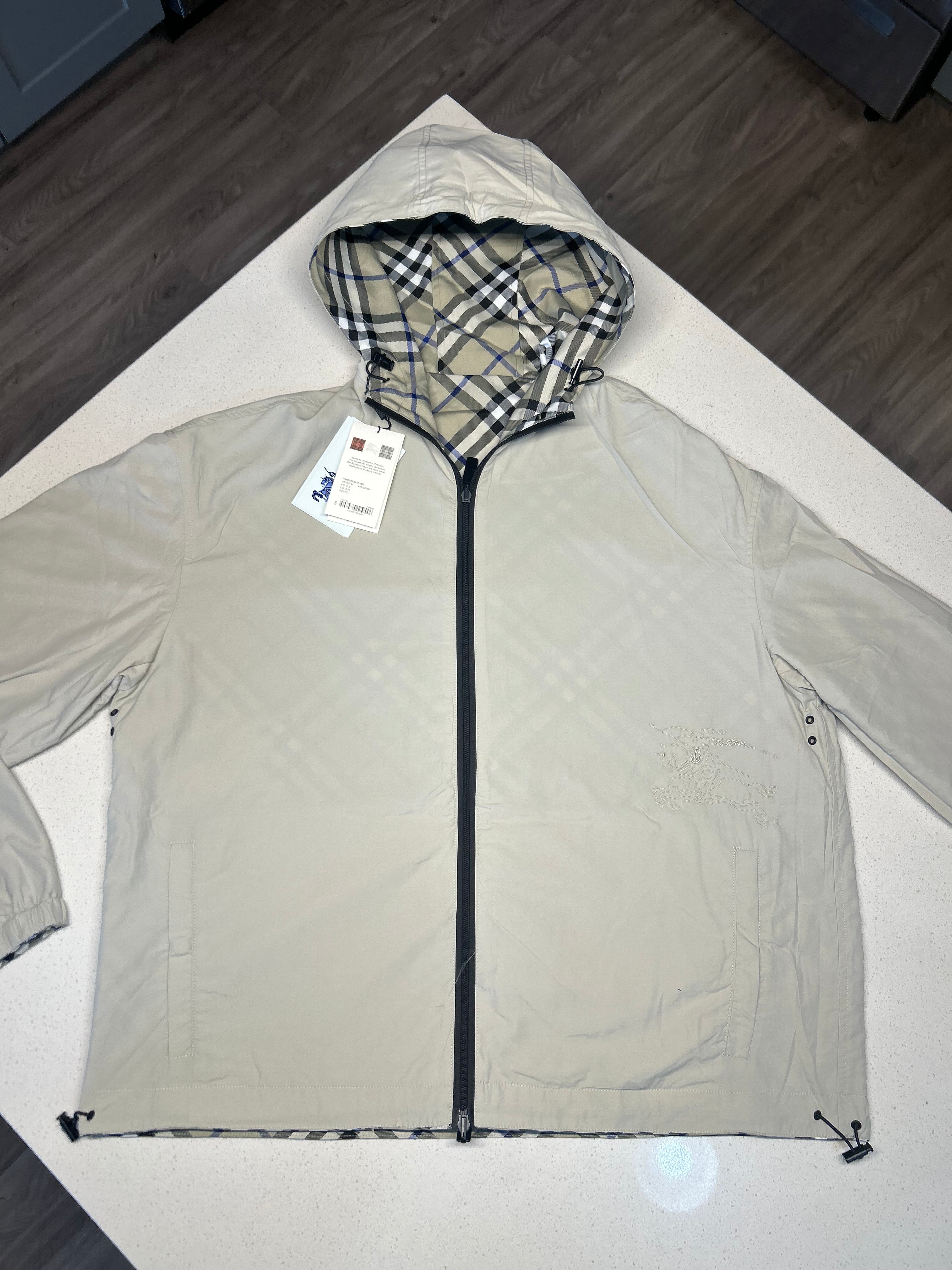 Burberry Reversible Check Hooded Jacket