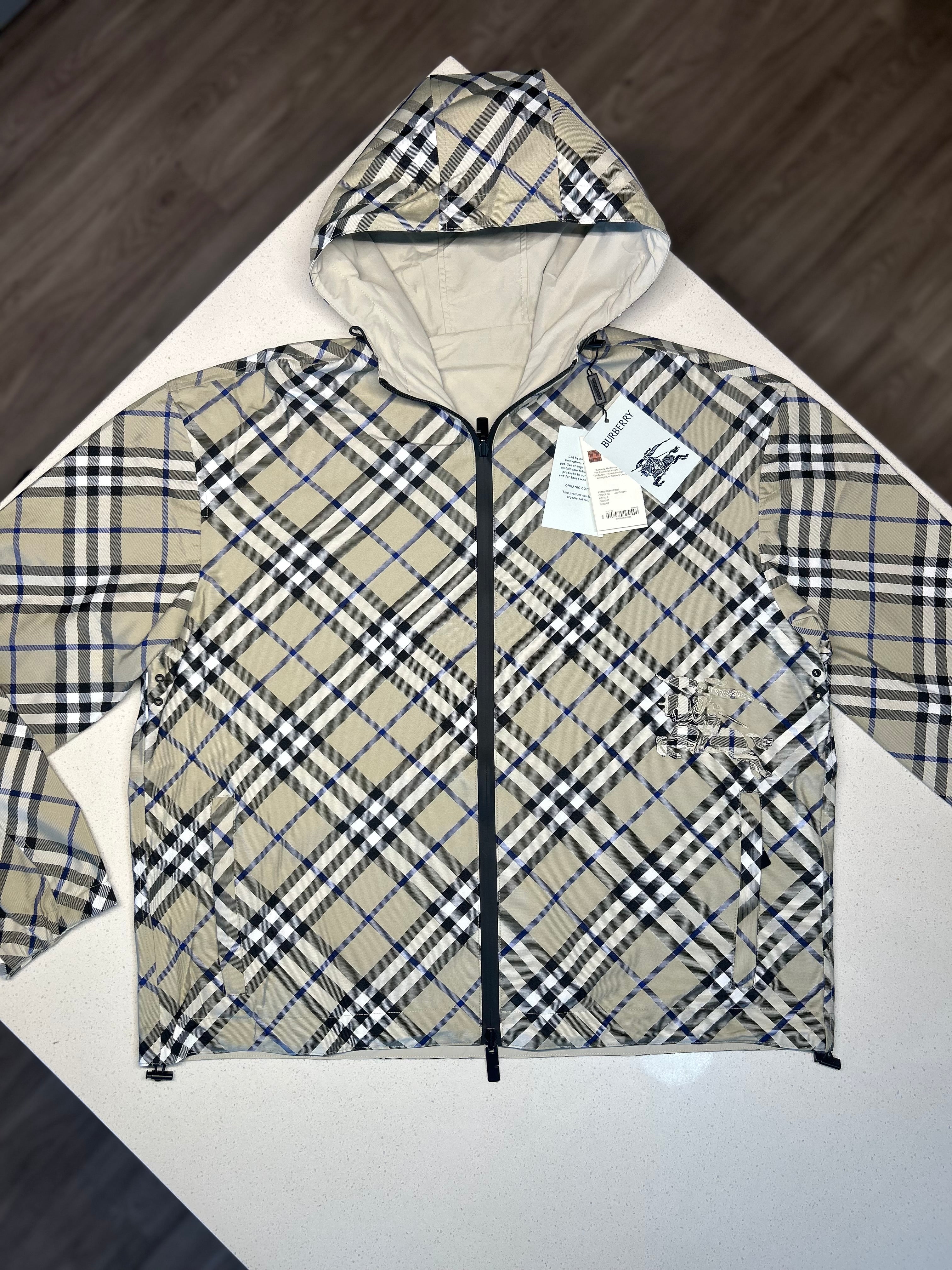 Burberry Reversible Check Hooded Jacket