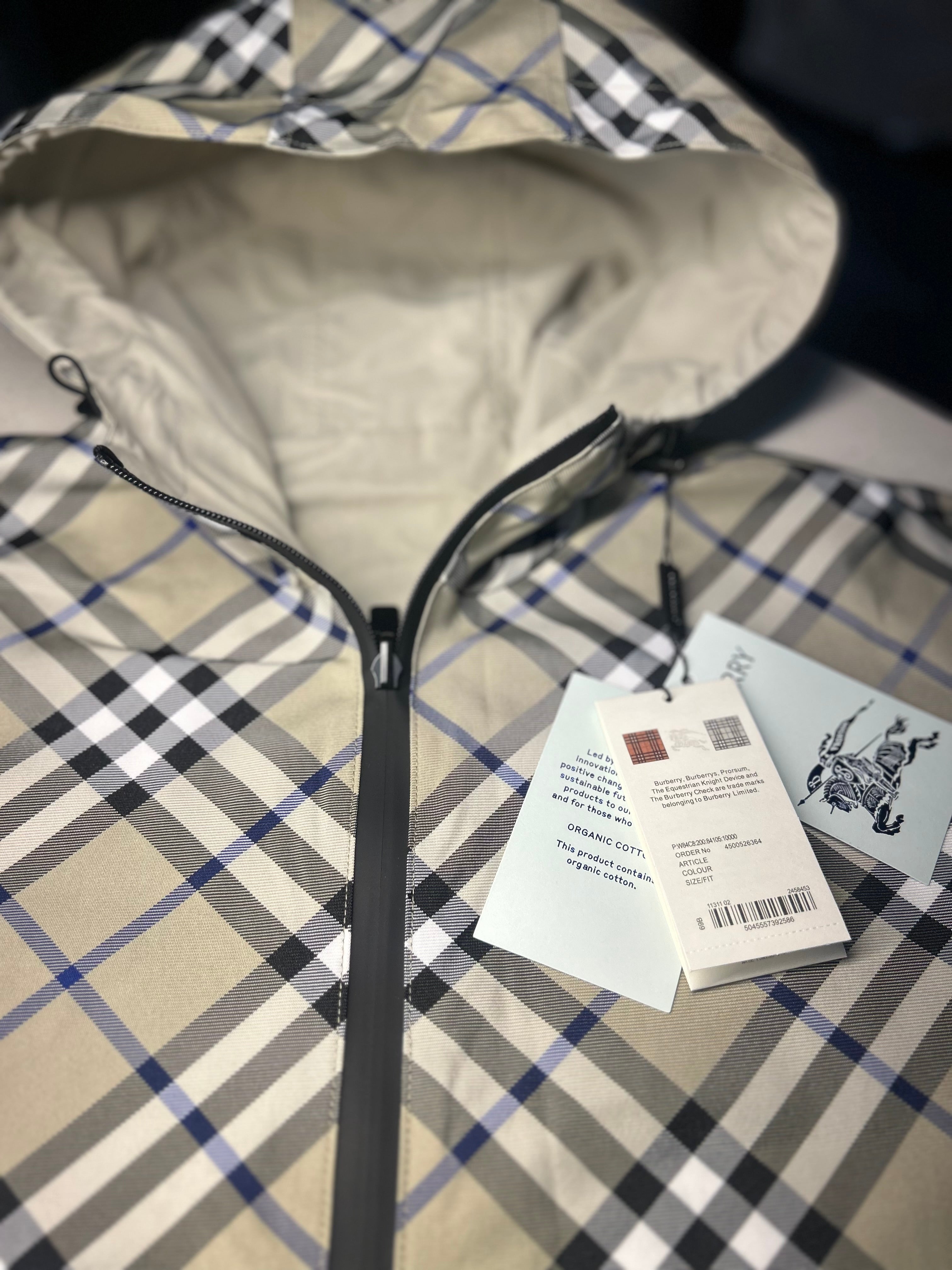 Burberry Reversible Check Hooded Jacket