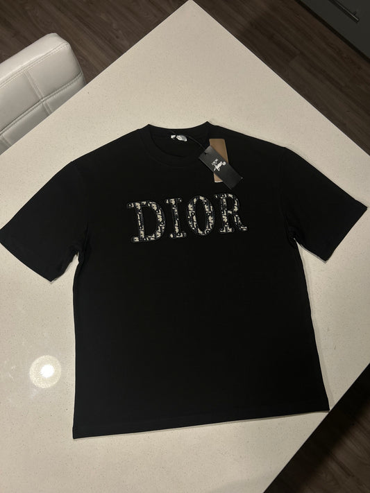Black stitched Dior T-Shirt
