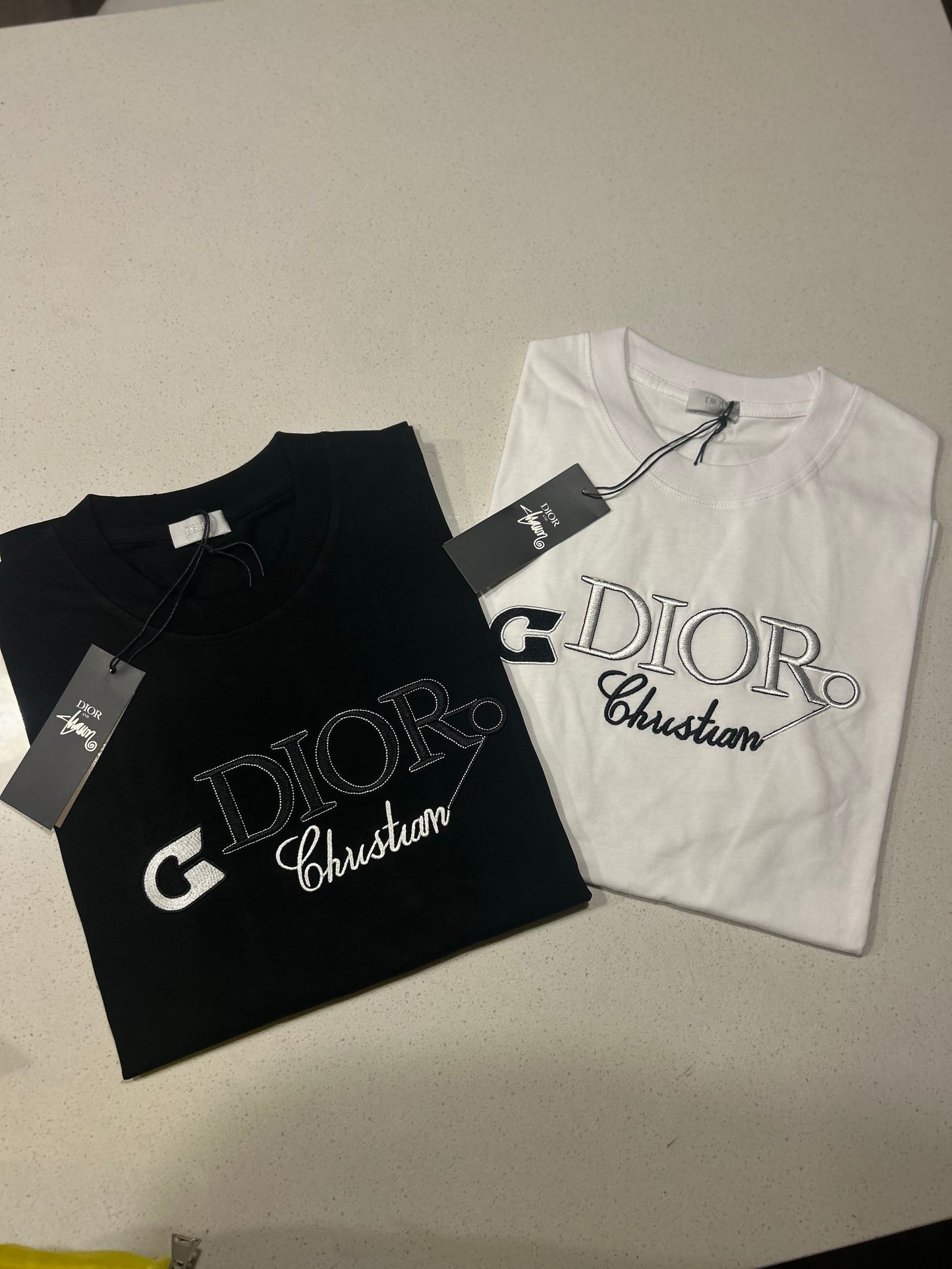 Dior Paper-Clip Stitched design T-Shirt