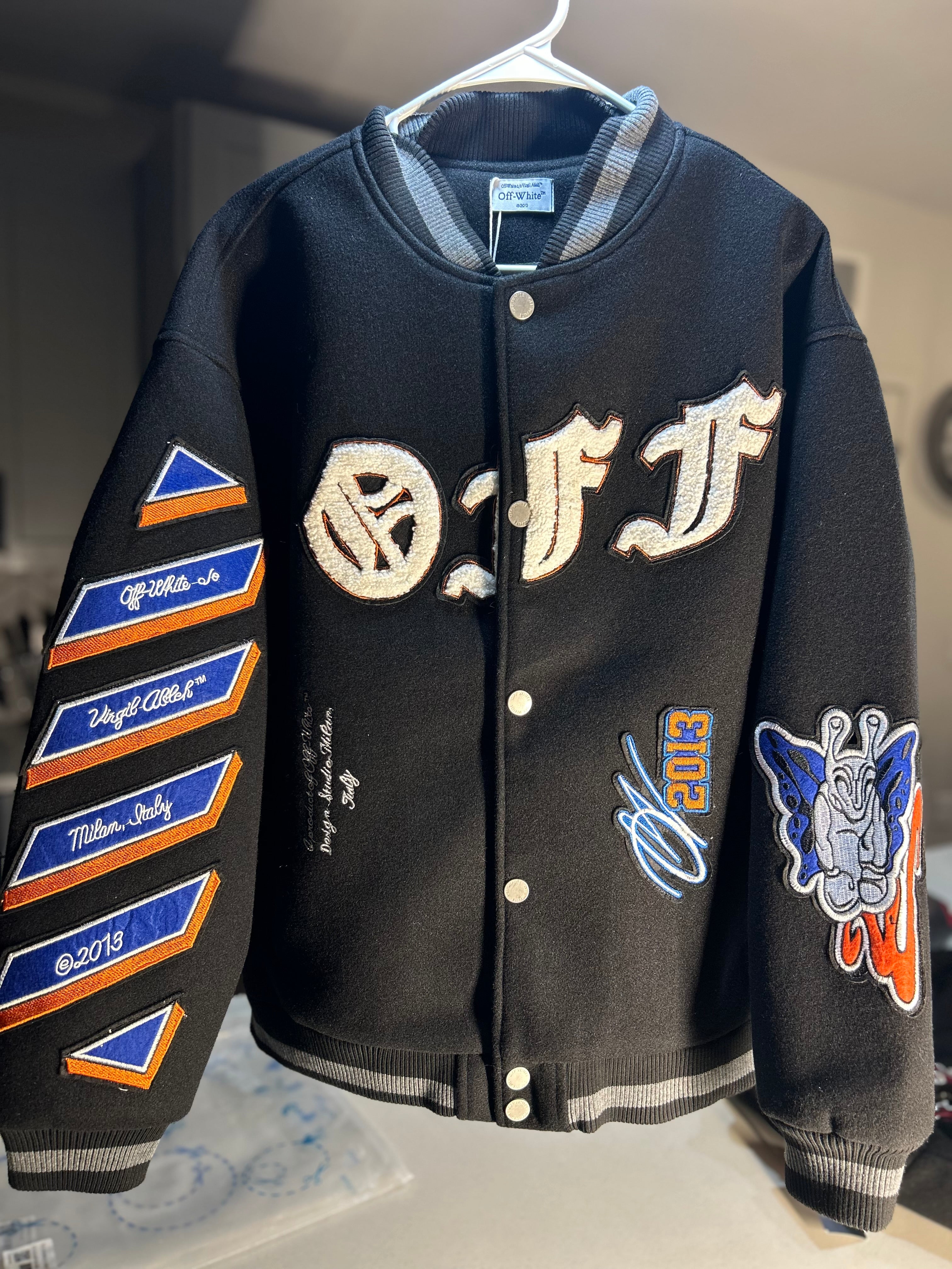 Off-White varsity men’s jacket medium
